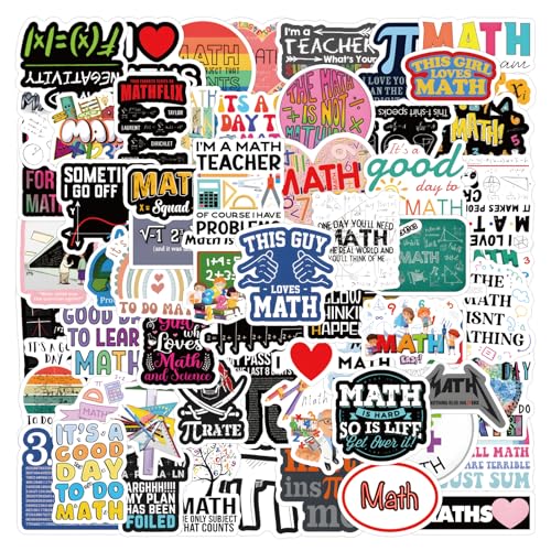 120PCS Math Stickers Funny Vinyl Math Decals for Students