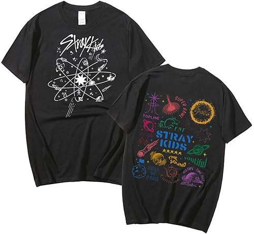 Stray Kids 5 Star New Album Merch Camiseta Felix Changbin Jisung Hyunjin Minho Conciertos Tee Unisex Niñas Hombres Tops