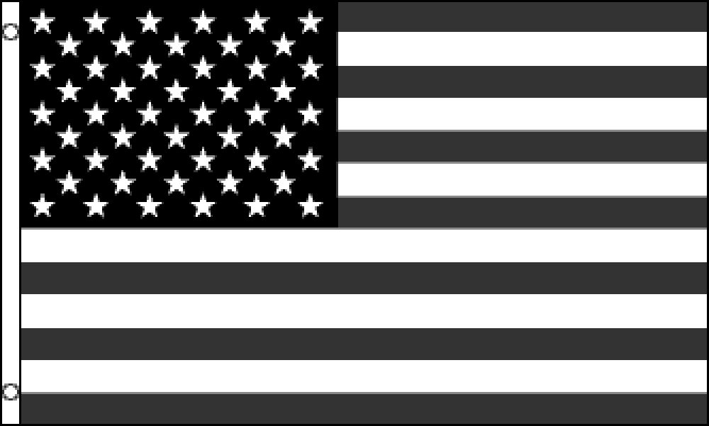 Amazon.com : Black & White USA Flag 3x5ft Poly : Patio, Lawn & Garden