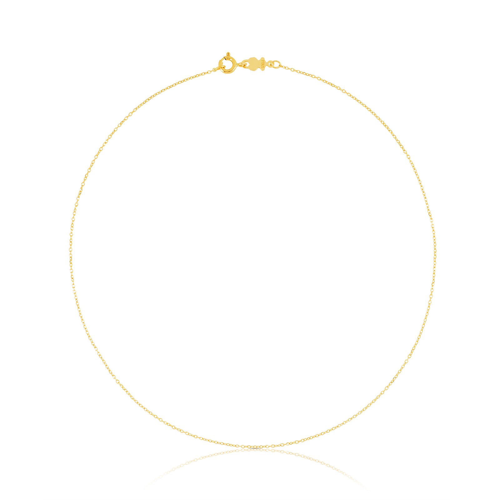 TOUS Gargantilla de Oro de 18kt para Mujer con Anillas Pequeñas, 40cm Intercaladas,Versátil e atemporal, Colección CHAIN