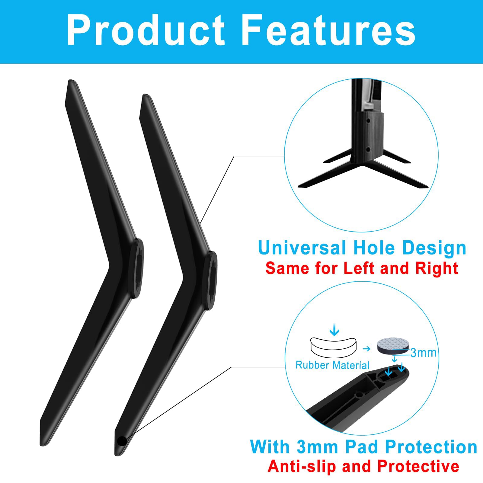 Amazon.co.jp: テレビスタンドベース テレビ脚 TCL 32 40 43 49 50 55