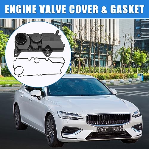 Image of X AUTOHAUX 1 Set Engine Valve Cover & Gasket PCV Oil Engine Valve Rocker Cover 32140004 for Volvo S60 XC90 S90 2.0L 4 Cylinder 2017-2024