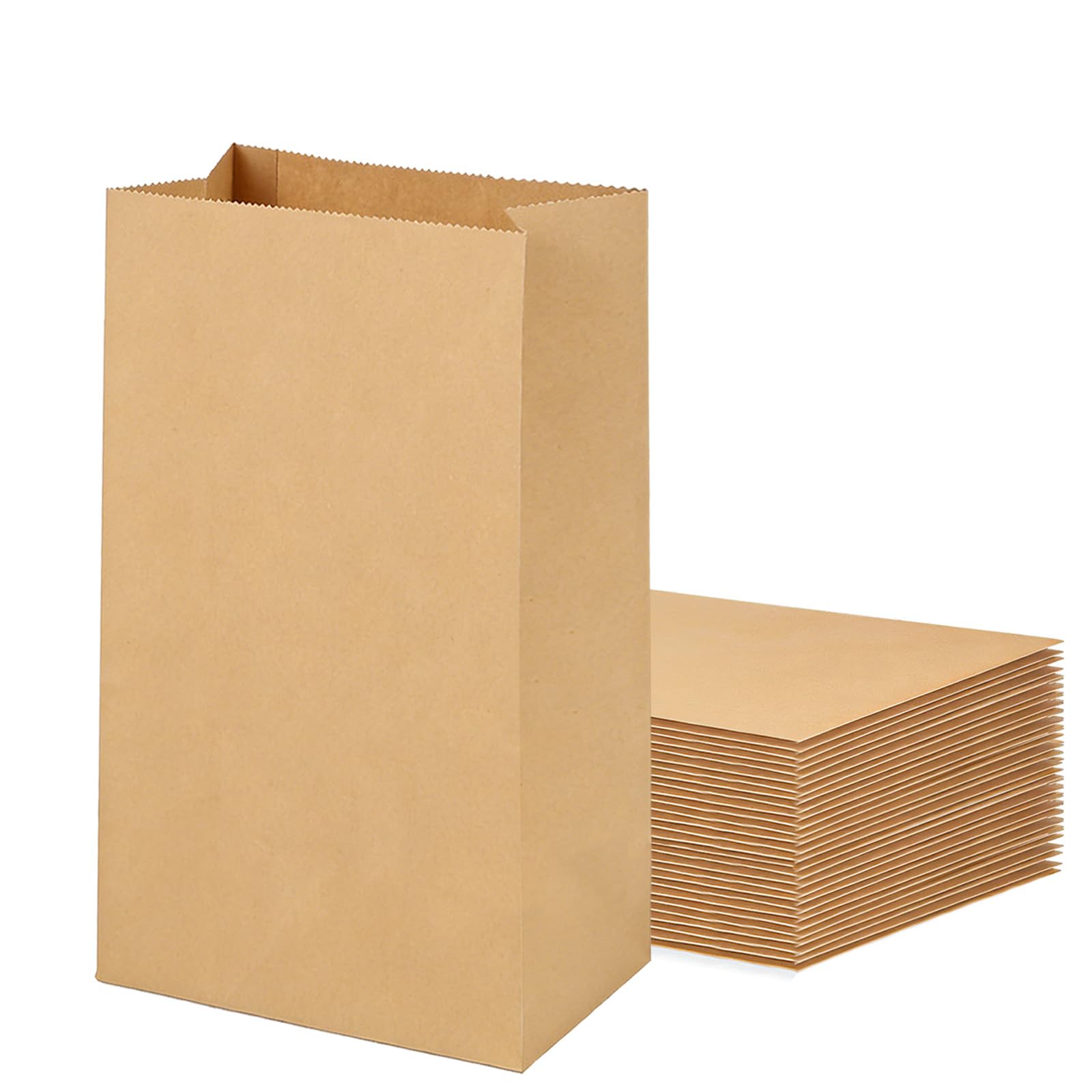 Weifeng Brown Paper Bags for Birthday Parties,Christmas, Wedding BC (50pcs11x6x20cm)