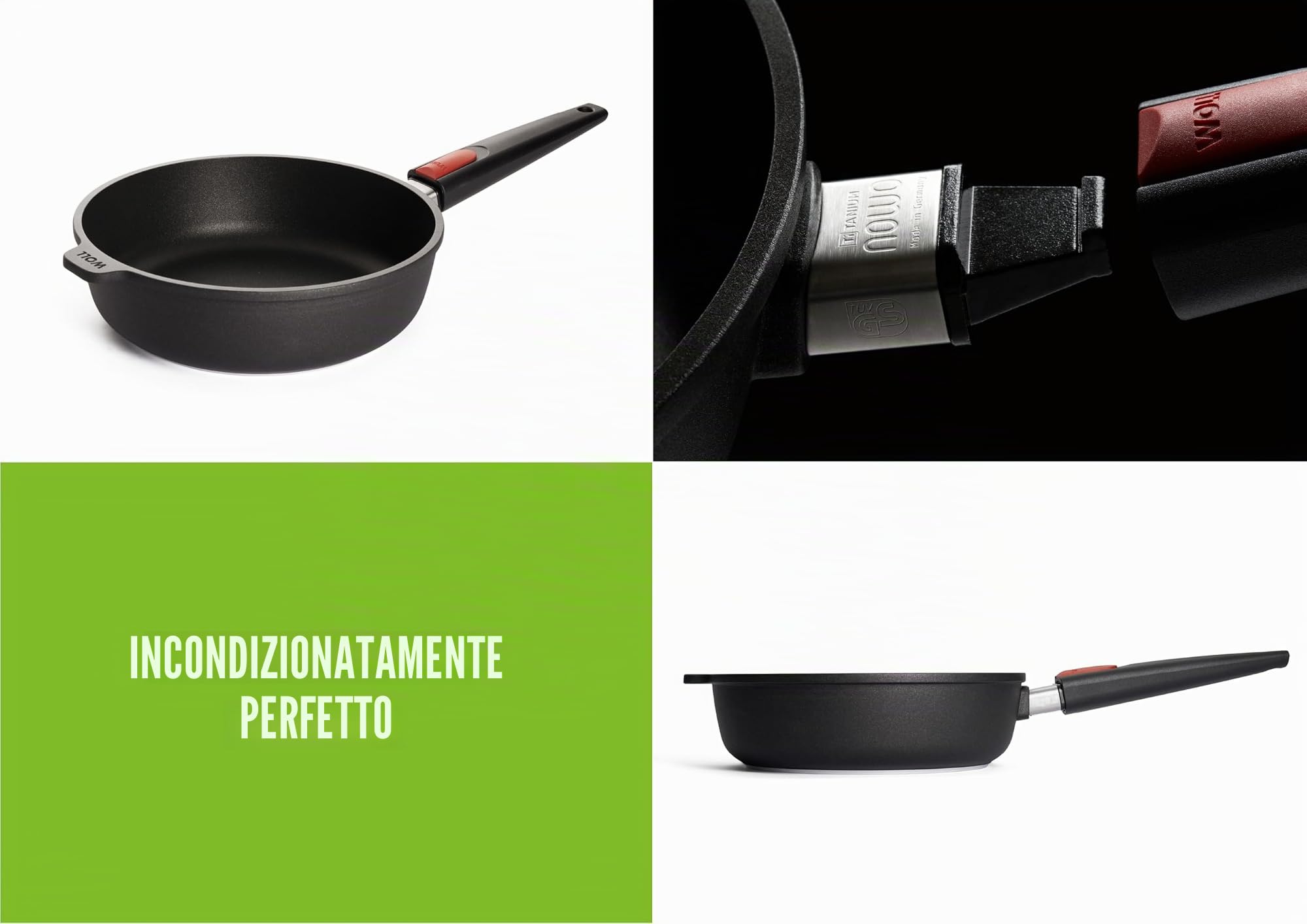 Woll Titanium Nowo - Padella in ghisa con Bordo Alto