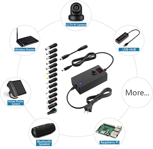 Miniatura 6 de SHNITPWR Adaptador de corriente universal de 3 V  24 V 1 A 24 W adaptador de CA 3 V 5 6 V 9 V 12 V 15 V 18 V 19 V 20 V 24 V 500 mA 1000 mA