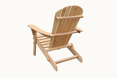 Miniatura 7 de BTEXPERT Juego de 2, sillas plegables Adirondack medio montadas, silla de patio de madera para exteriores, para césped, jardín, terraza, hoguera,
