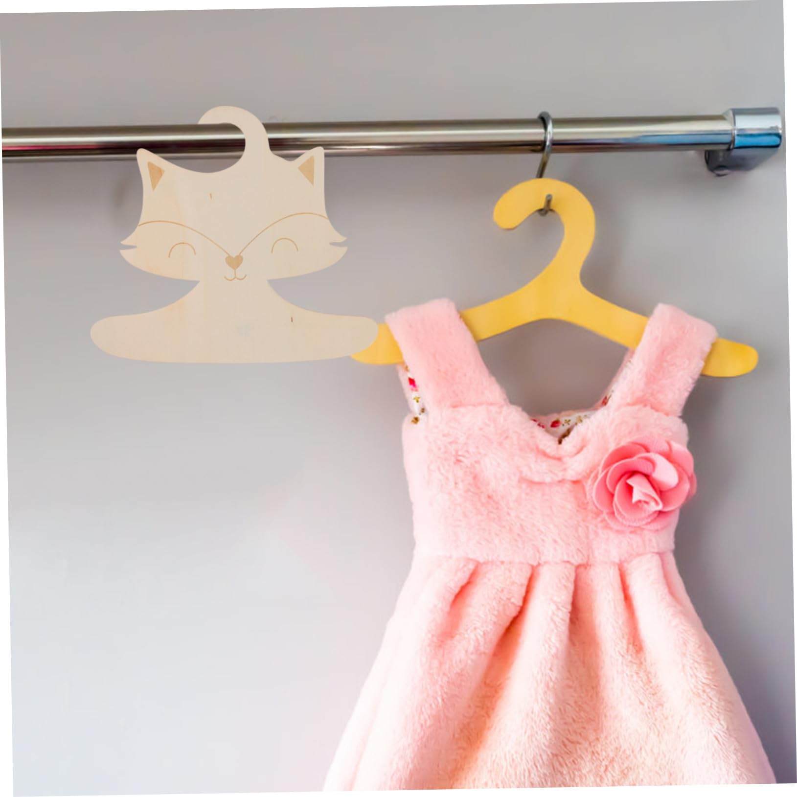 Kinderkleiderbügel 10 Stück mit Fuchs Motiv für Kleidung