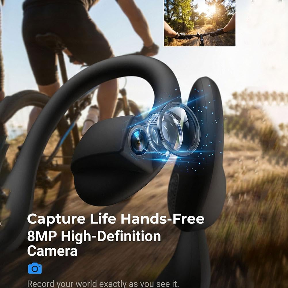Casque à oreilles ouvertes pour appareil photo intelligent, conductions