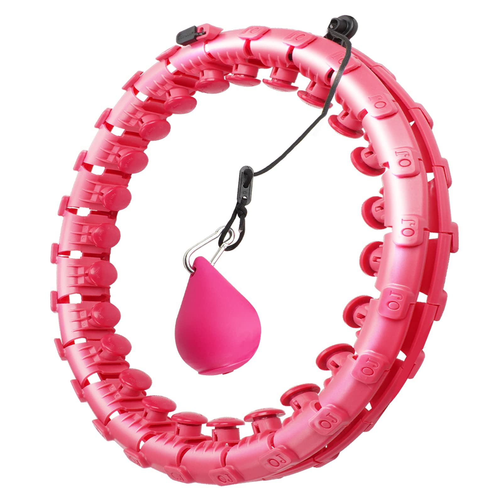 VENFORZE Weighted Smart Hula With Auto-Spinning Hoop Detachable Knots Adjustable Weight Auto-Spinning Ball Abdomen Fitness Weight Loss Massage for Adults and Kids Exercising