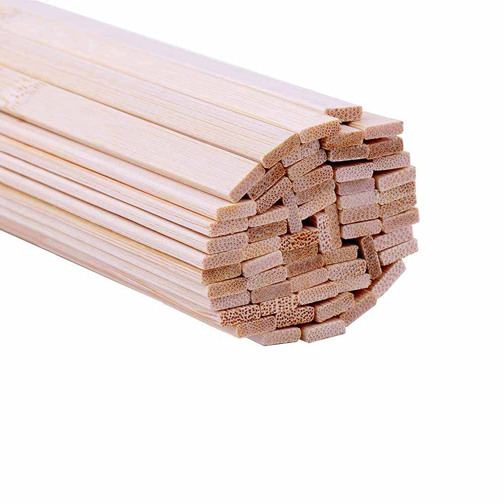Niedokończone drewno Craft Drewniane patyczki, listwy drewniane, 50 szt. Pręt kołkowy - Małe niedokończone kwadraty z twardego drewna do rękodzieła Projekty DIY(2 * 20 * 200mm)