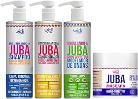 Kit Widi Care Juba Completo – Shampoo + Condicionador + Creme de Pentear Ondas + Máscara