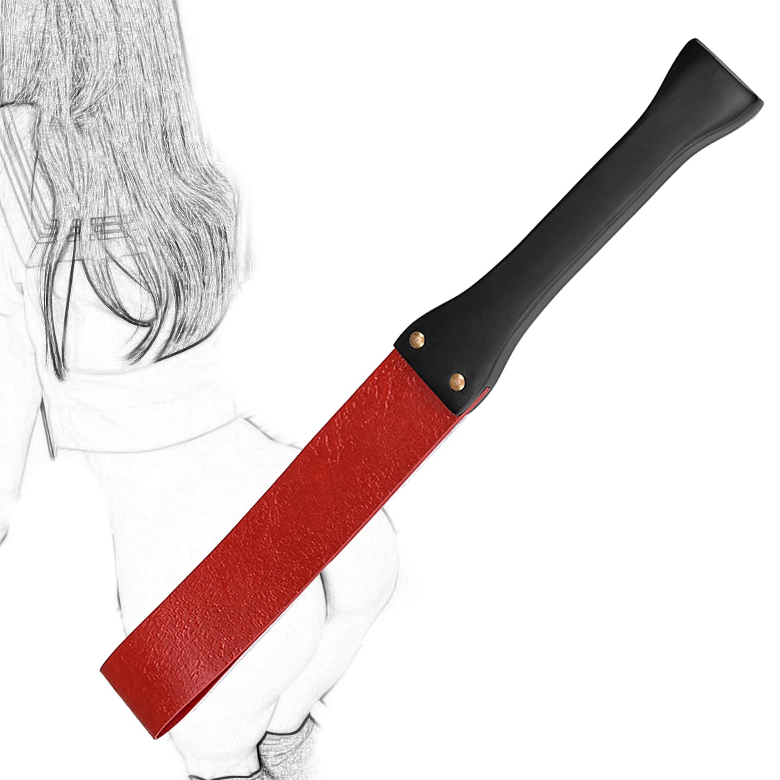 SM Paddel Erotik Echtes Leder Flogger Peitsche BDSM Bondage Spanking Paddle Mit Holzgriff Massage Cosplay Rollenspiele Fetisch Sexspielzeug Für Frauen Männer Und Paare Extrem