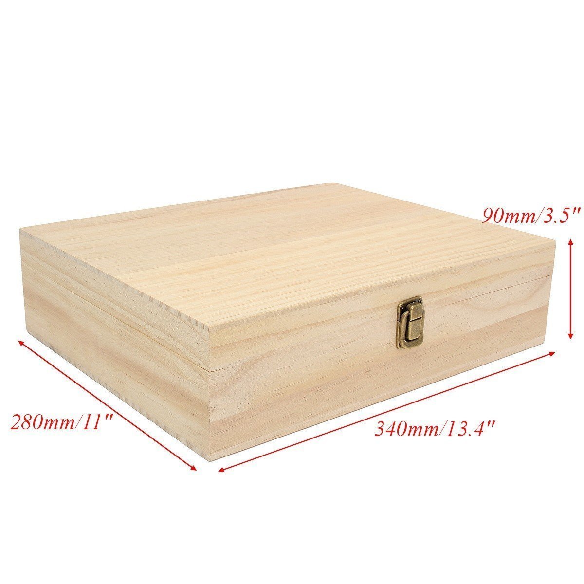 3-stöckige Aufbewahrungsbox Für ätherische Öle - 59 Fächer Für 10ml/15ml Flaschen, Kiefernholz (ca. 21,5x18,3x23,7 Cm)