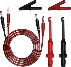 6pcs 4mm Banana PlugTest Leads Kit Digital Electrical Test Probes Back Probe Set Fully Insulated Alligator Clips0079