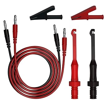 6pcs 4mm Banana PlugTest Leads Kit Digital Electrical Test Probes Back Probe Set Fully Insulated Alligator Clips0079