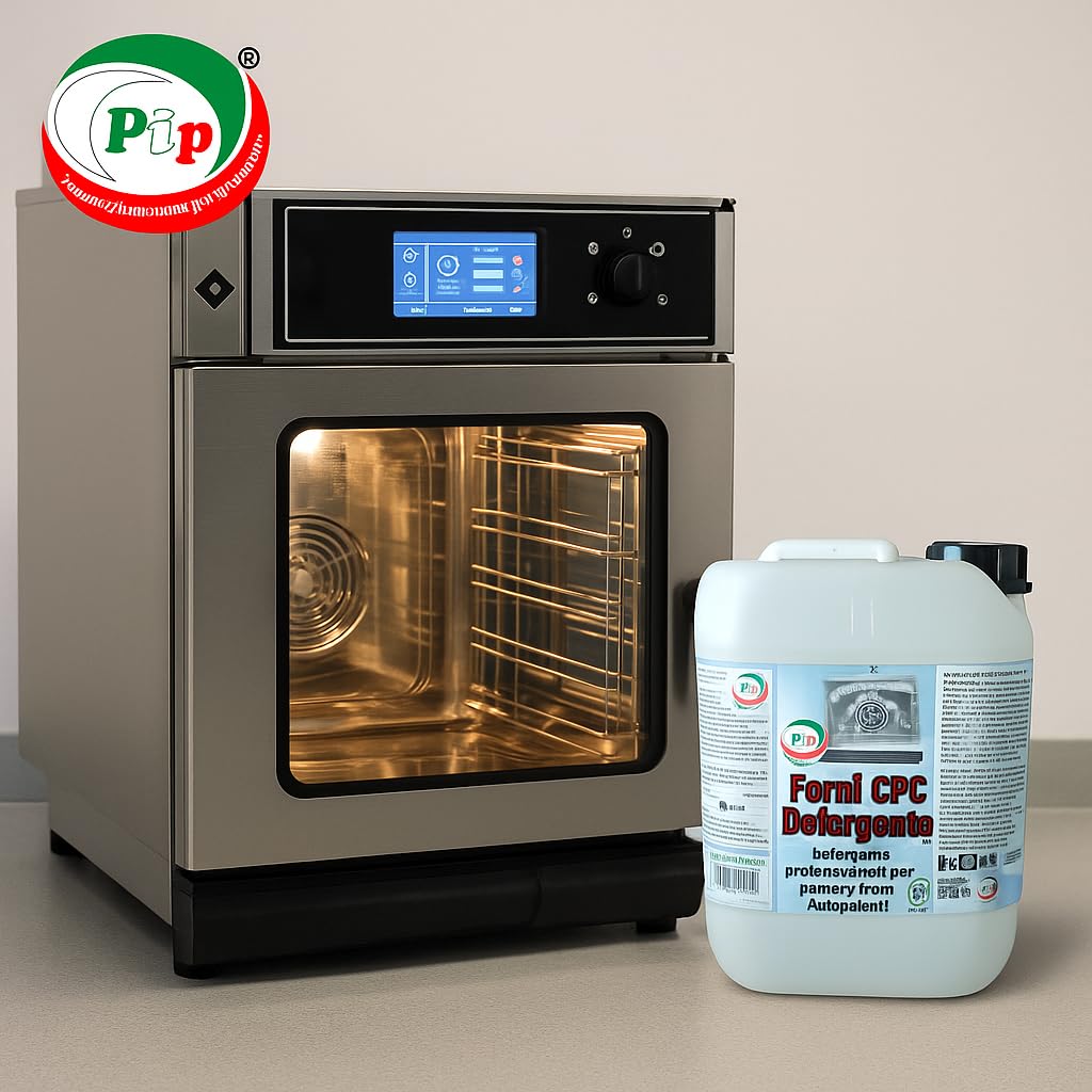 PIP Detergente Forno Autopulente Forni CPC, Alcalino, Prodotto Puliforno Sgrassante, Disincrostante, Professionale, Industriale, Biodegradabile, Tanica LT. 5 - Kg. 5,25 Pronto all'uso