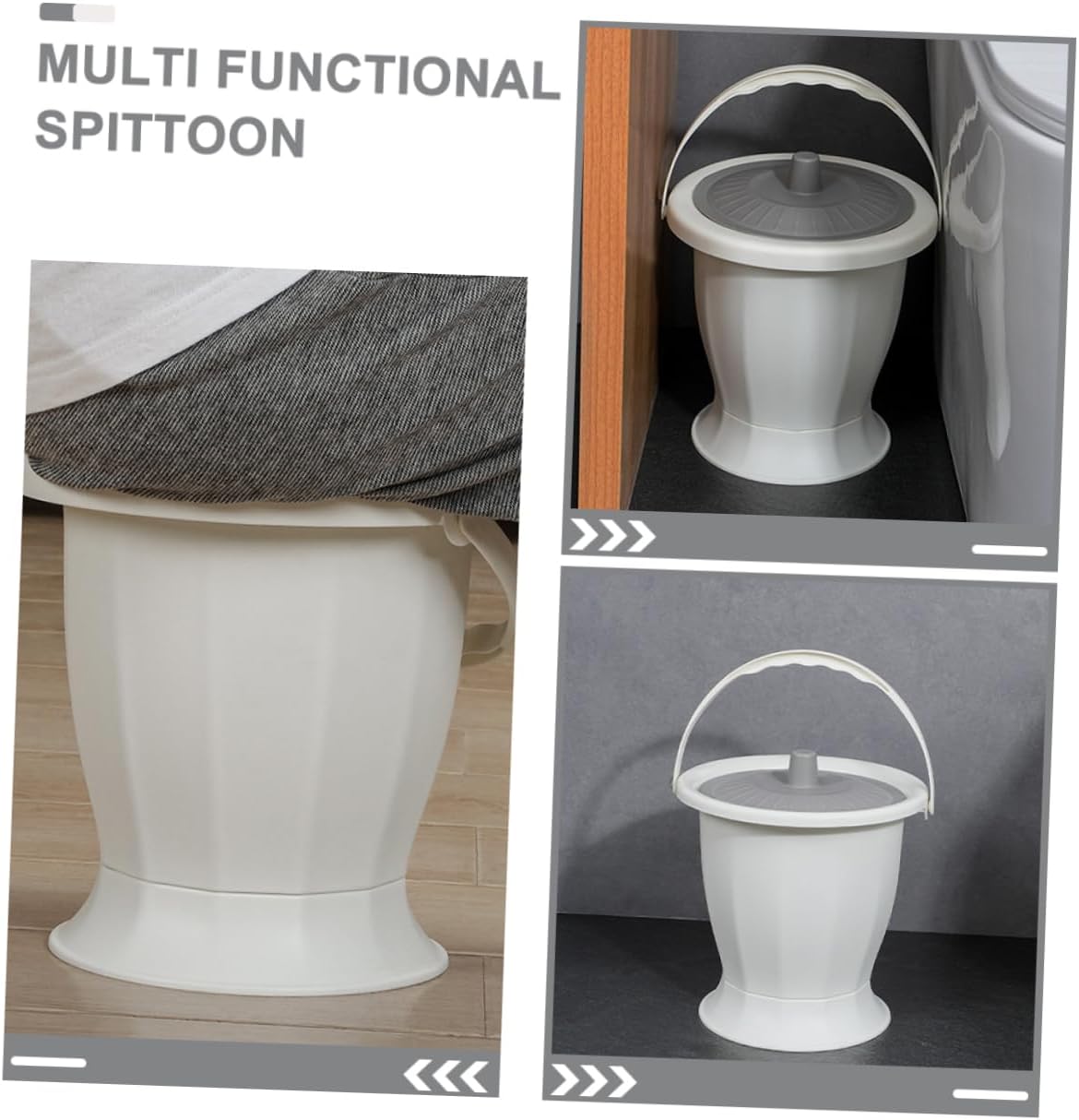 Small Portable Toilet Spittoon for Elderly Plastic Urinal Easy to Carry for Travel