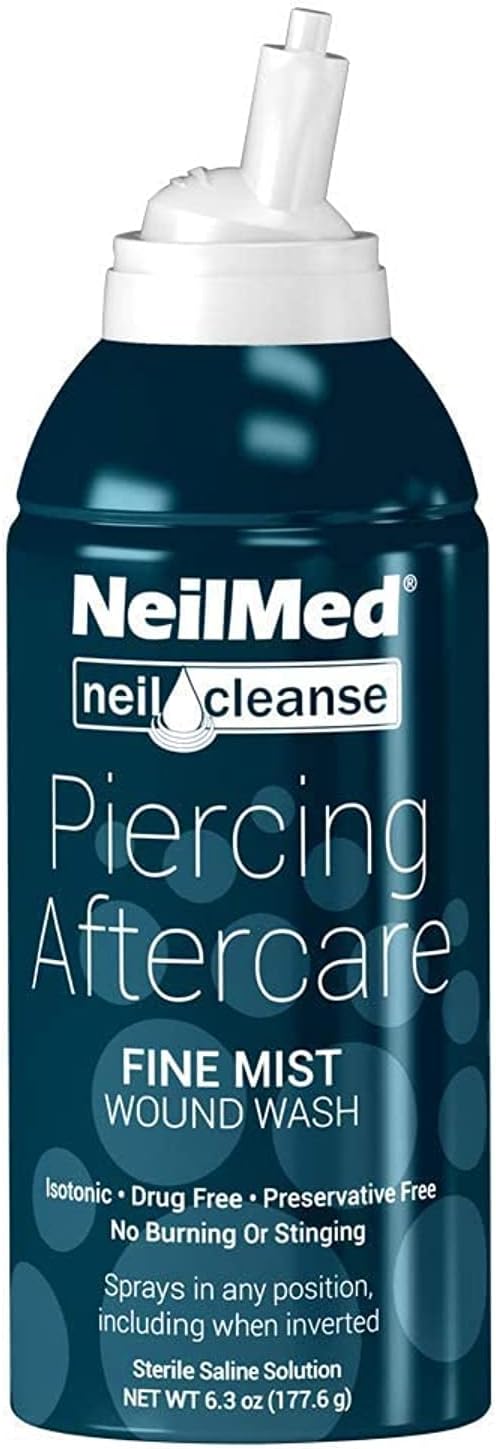 NeilCleanse Piercing Aftercare, Fine Mist, 6.3 Fluid Ounce