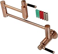 Vista 1 de Kingston Brass KS810DKLAC Concord - Grifo de cocina con relleno de olla de montaje en pared, cobre antiguo