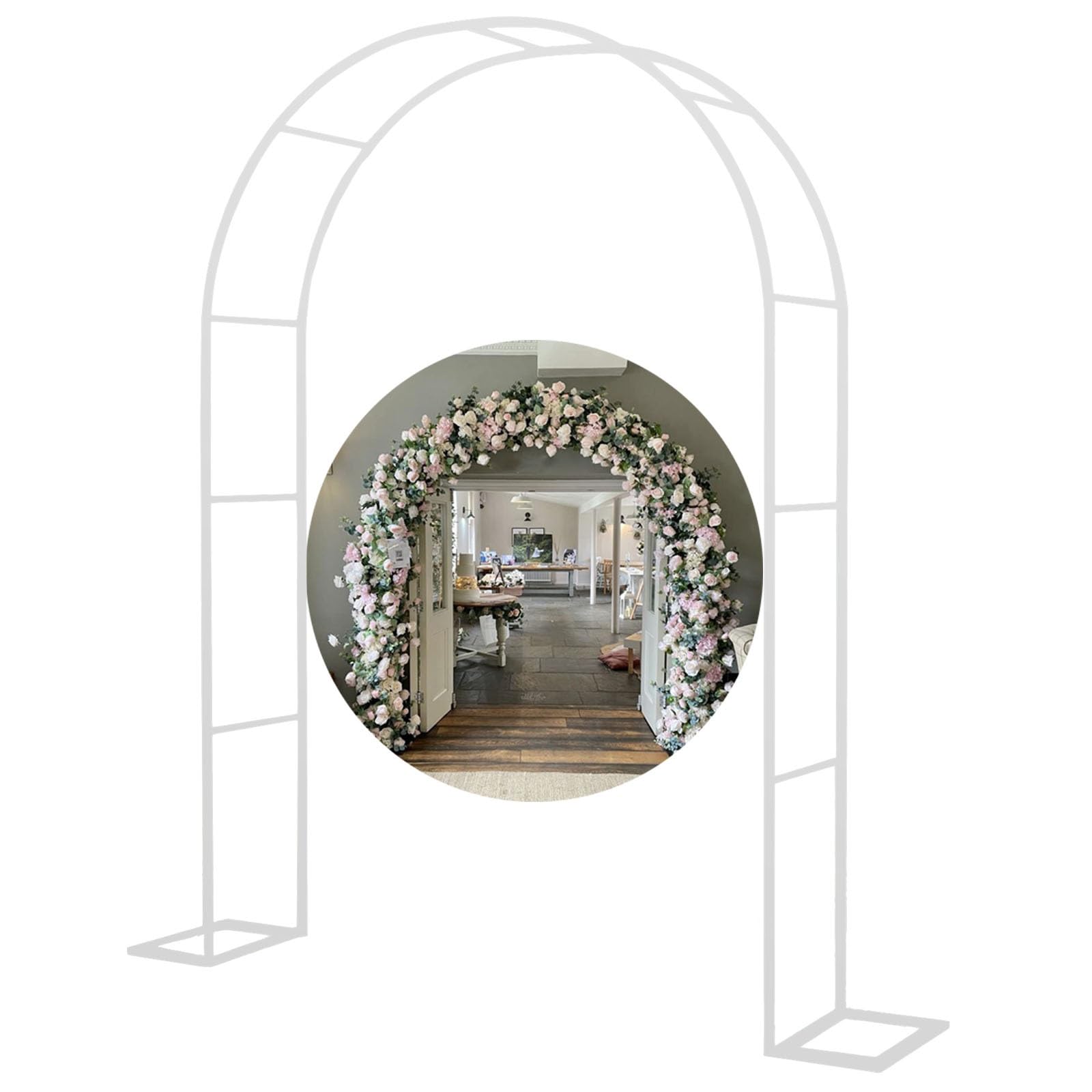 Posiłek dla Oudoor Roses Ceremonia Ślubna Dekoracja Dostosowany Rozmiar (L 130375 cm x H 220 cm) Czarny Idealny na Paio i Lawn Evens