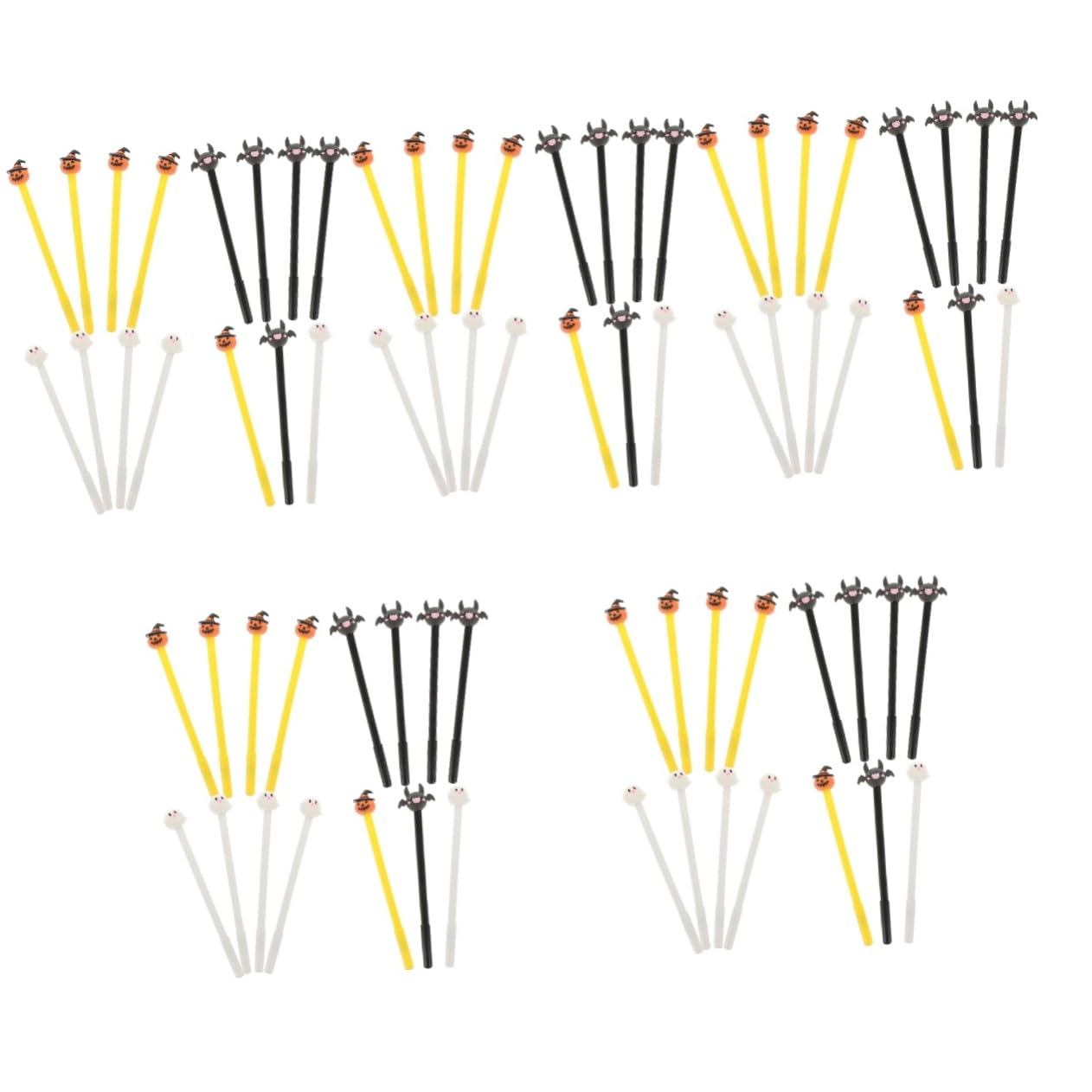 Operitacx 75pièces Stylos à Gel Halloween De Stylos Décoratifs Forme De Citrouille Chauve-souris Et Fantôme Fournitures Scolaires Et Récompenses Festives