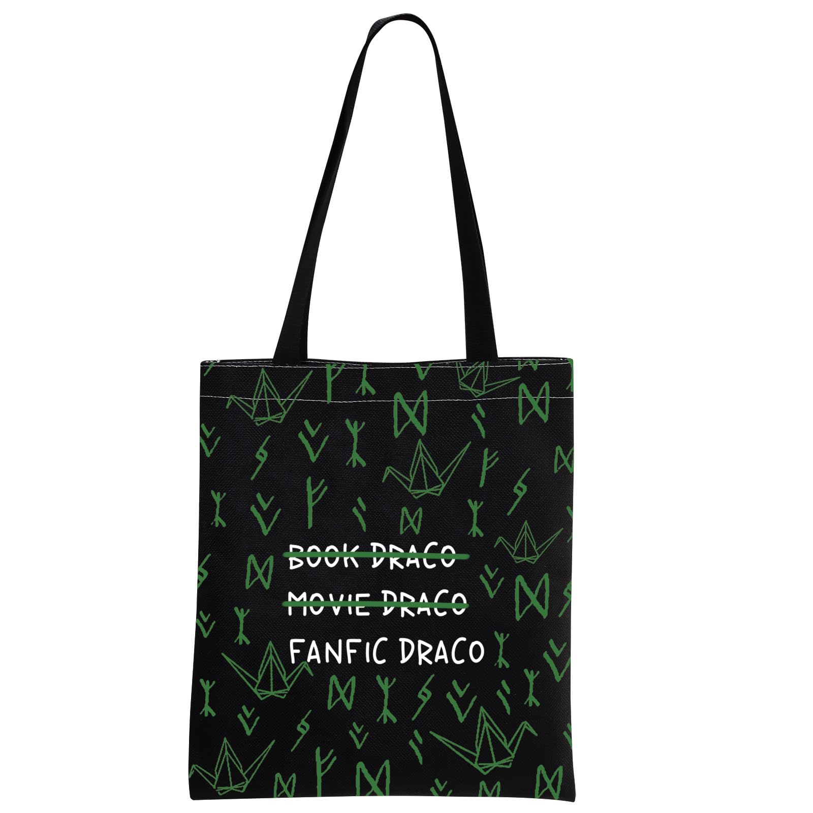 Fanfic Draco Malfoy Tote Bag Dramione Fans Gift Dramione Books Lovers Gift For Readers Dramione Merch (BOOK-MOVIE Black)