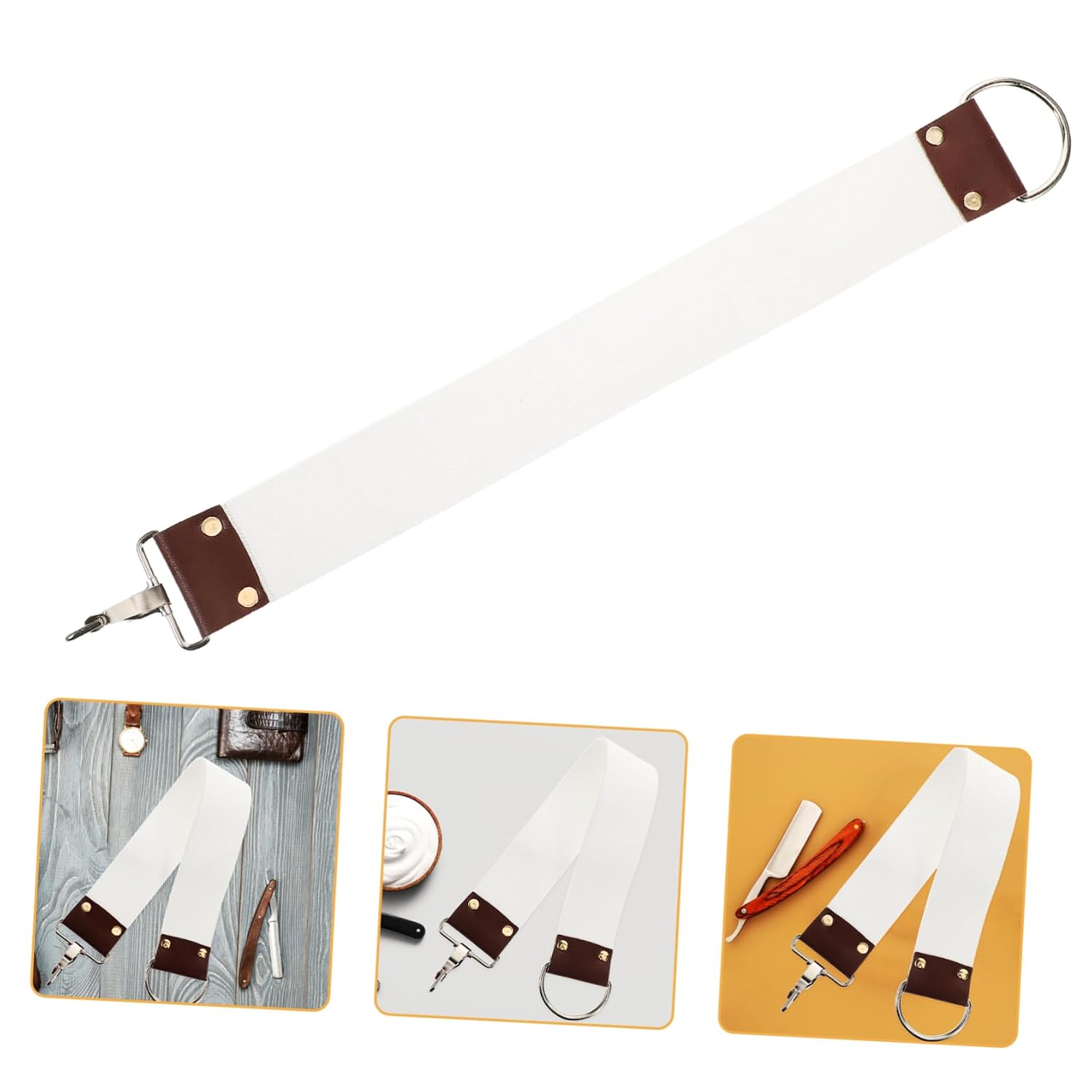 Ipetboom Dual Layer Canvas Strop for Professional Barbers and Personal Grooming Straight Sharpening Belt for Optimal Blade Maintenance and Polishing