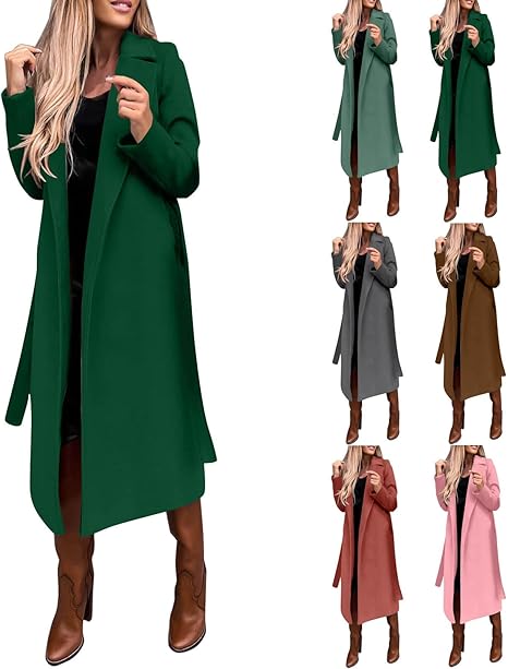 Damen Mantel LNNGNIA - Eleganter Wintermantel Tailliert, Mittellang Mit Taschen Für Herbst & Übergangszeit