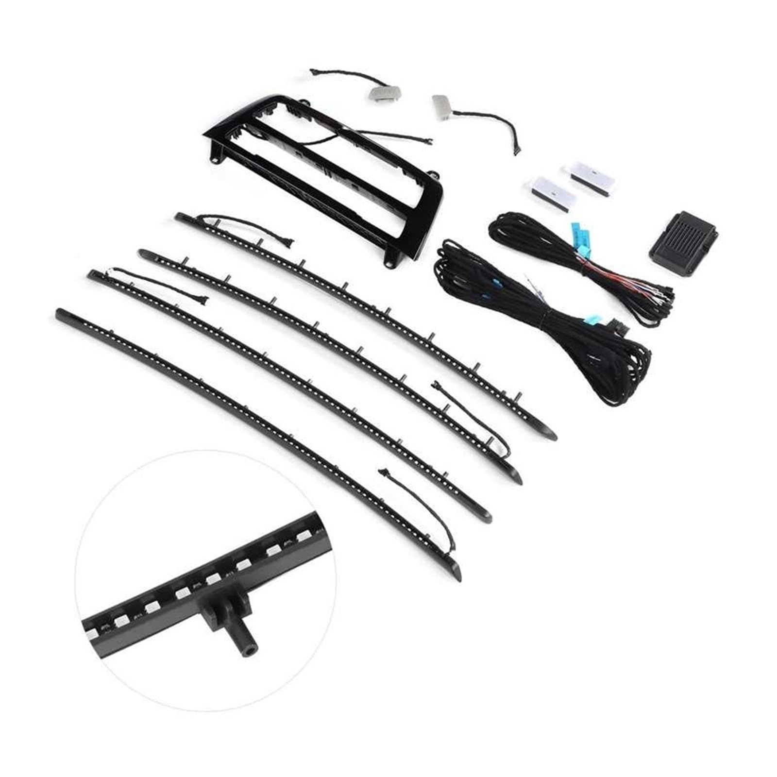 XCZPRKMXY High Temperature Resistant 8 Color LED Ambient Light Compatible with BMW 3 Series F30/F31 2013 2014 2015 2016 2017 2018 2019 ABS+Metal(Silver)