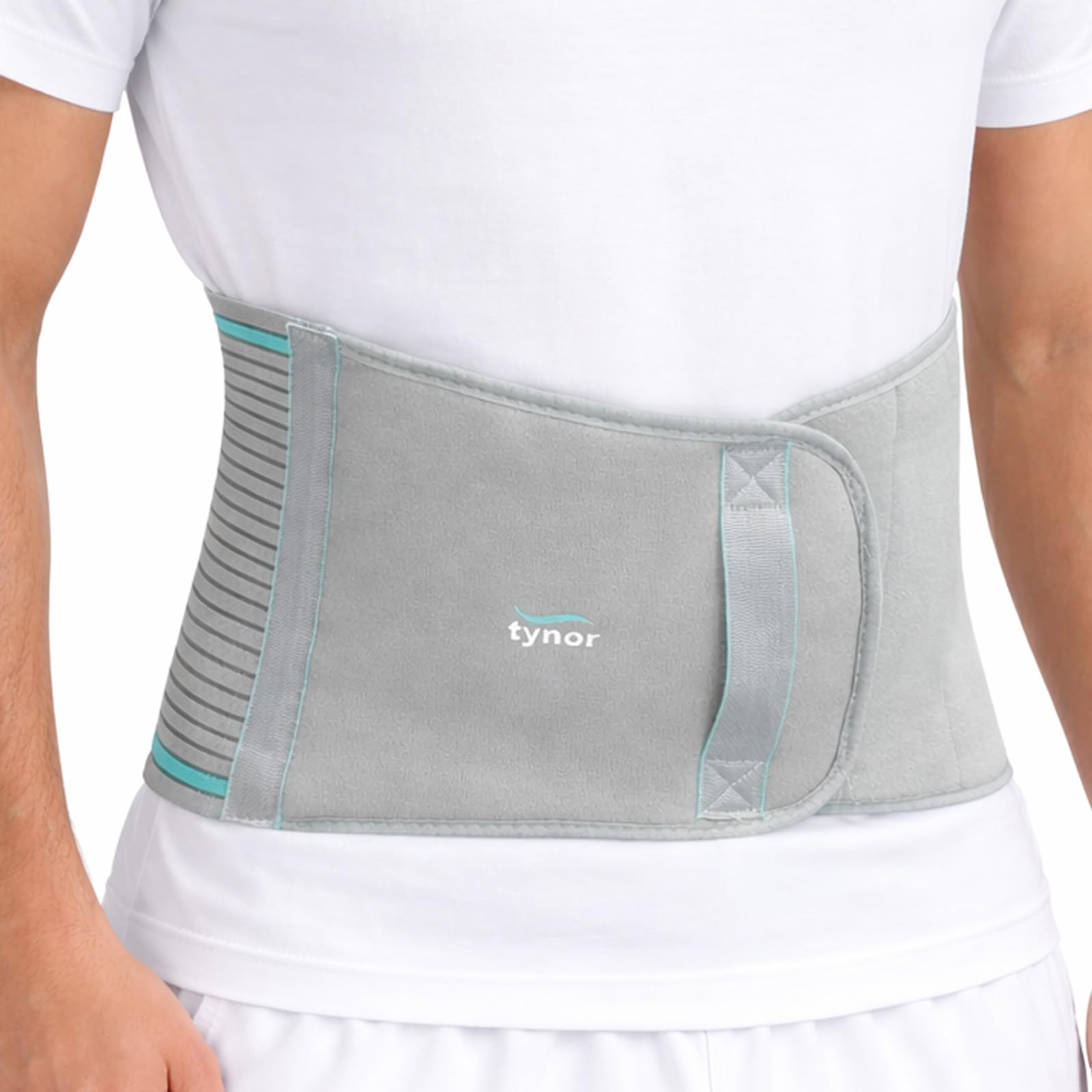 Tynor Abdominal Support 9"/23cm - Lower Back Support Belt Brace for Men & Women | Breathable, Pain Relief & Recovery, Pack of 1 (Grey, Large)-picture-20