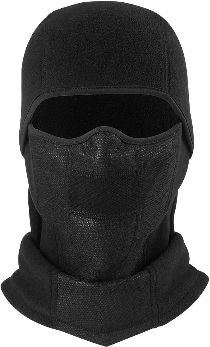 Black Windproof Balaclava Face Mask for Cycling, Biking, Ski and Snowboard for Men and Women