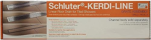 Schluter Systems Kerdi-Line 3/4" Frame, 36" Perforated Grate Assembly Chrome (KL1B19EP90)