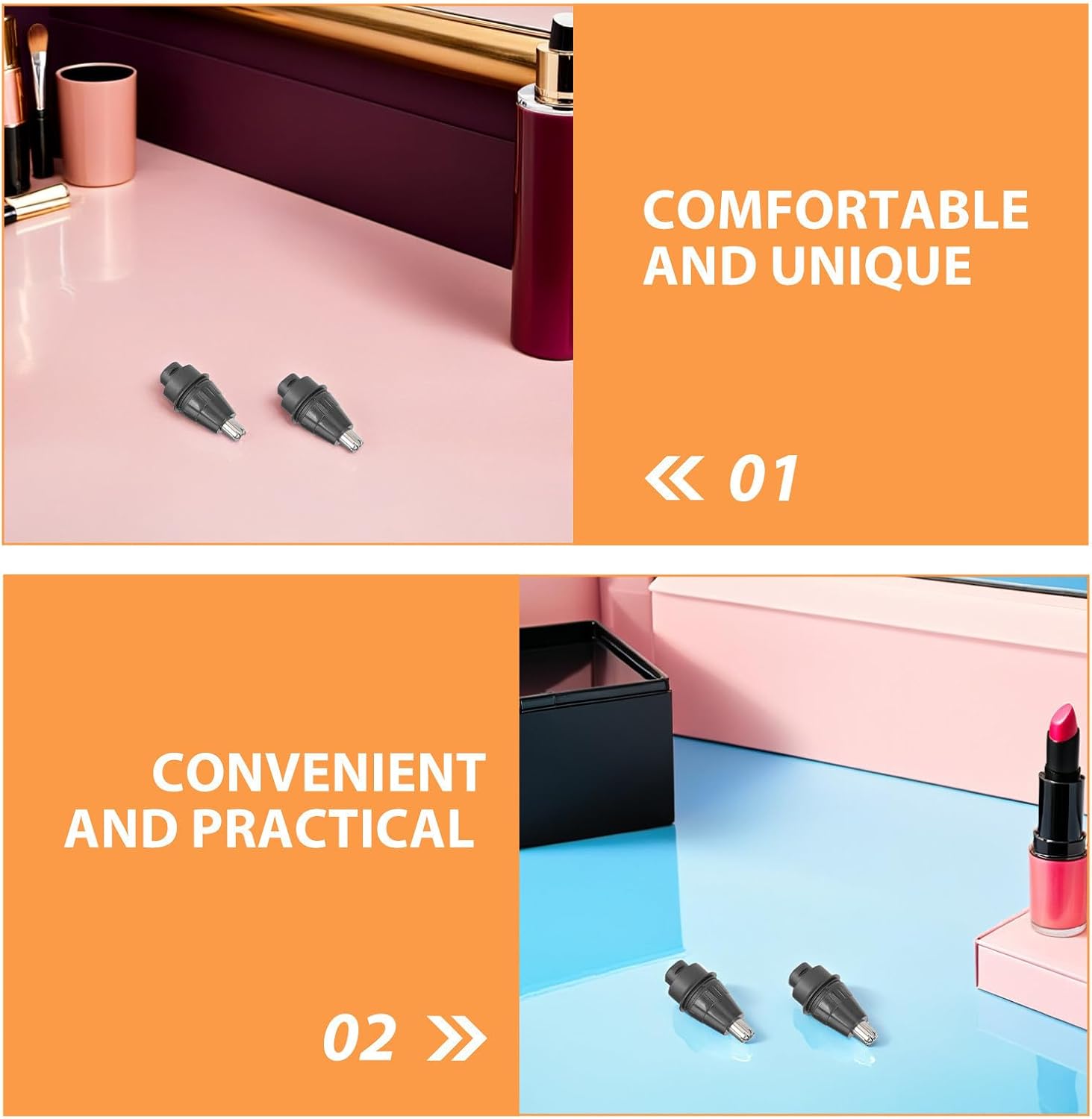 4pcs Nose Trimmer Attachment Replacement Blades for Men Grooming
