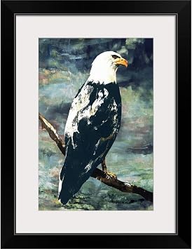American Spirit II Black Framed Wall Art Print, Eagle Artwork