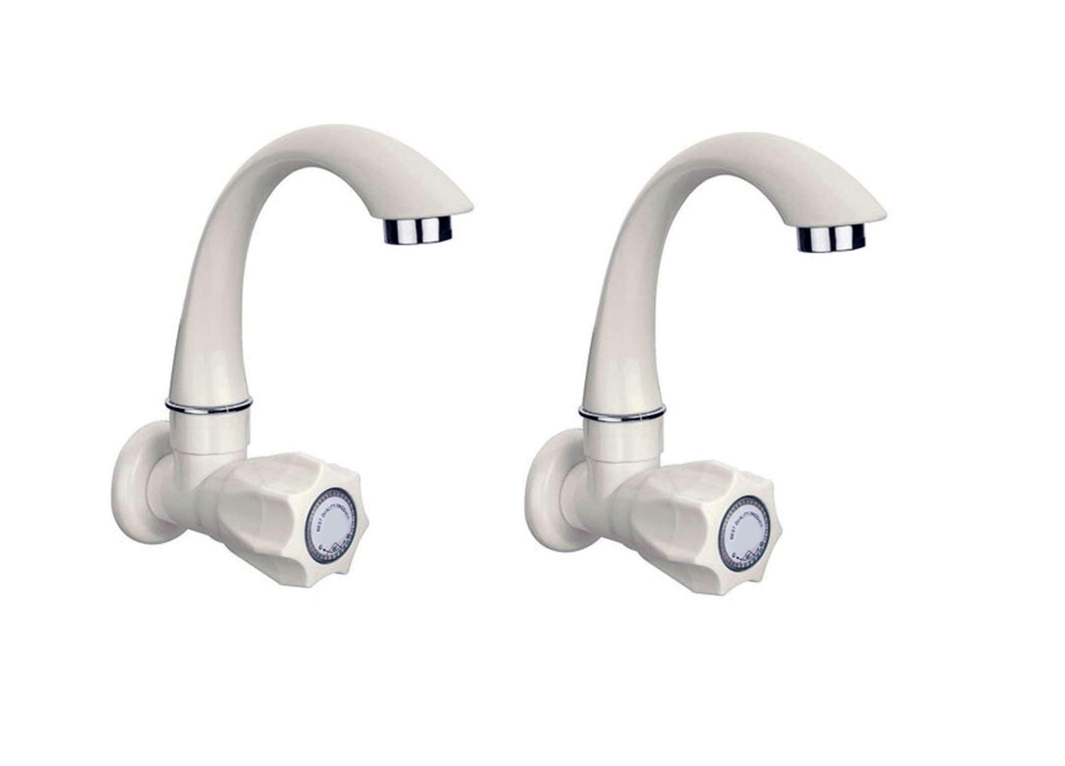 VME PVC Sink Cock tap for Kitchen Sink Faucet/Plastic Sink Cock tap Standard Size 1/2 (15mm) White Pack of 2 (B0BFFS9KBC) Amazon Price History, Amazon Price Tracker