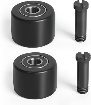 2 Sets 3037PAS Steel Pneumatic Belt Sander Bearing Compatible with Astro Tool 3037 Air Belt Sander 1/2" x 18" Wheel Replacement,Belt Sander Pulley Roller Assembly