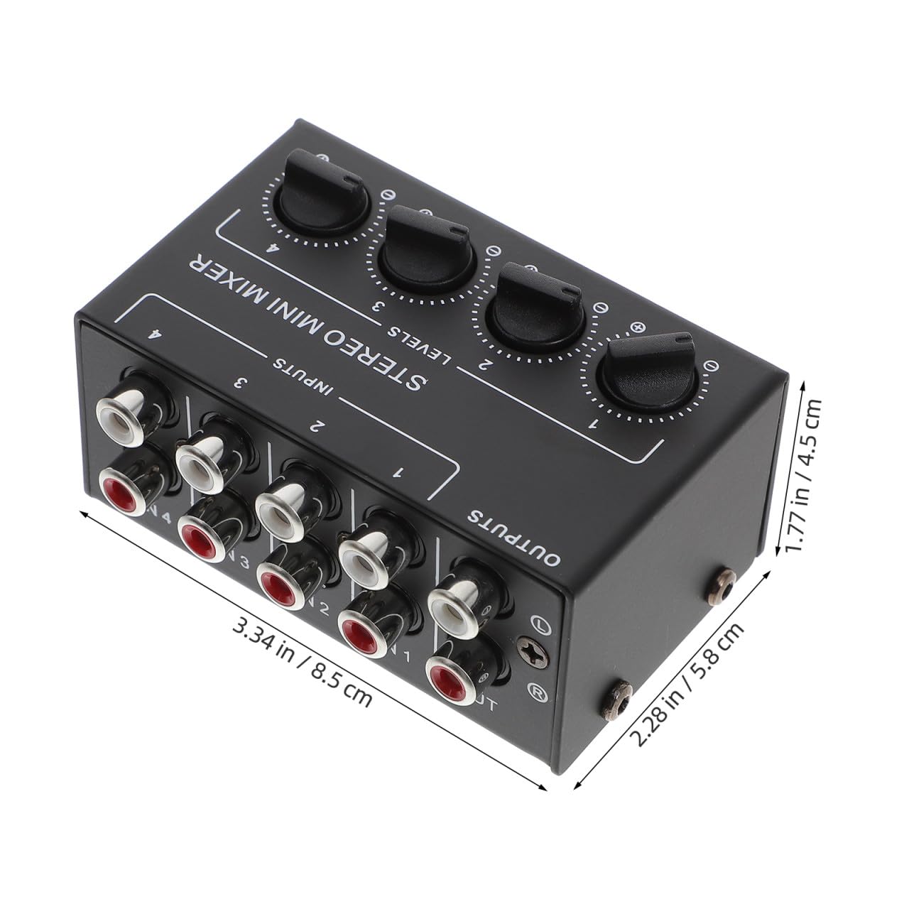 Mélangeur Audio Stéréo Cx400 à 4 Canaux Passif Noir | Mixage Ultra Faible Bruit, pour Lecteurs CD et Enregistreurs Portables, Usage Professionnel