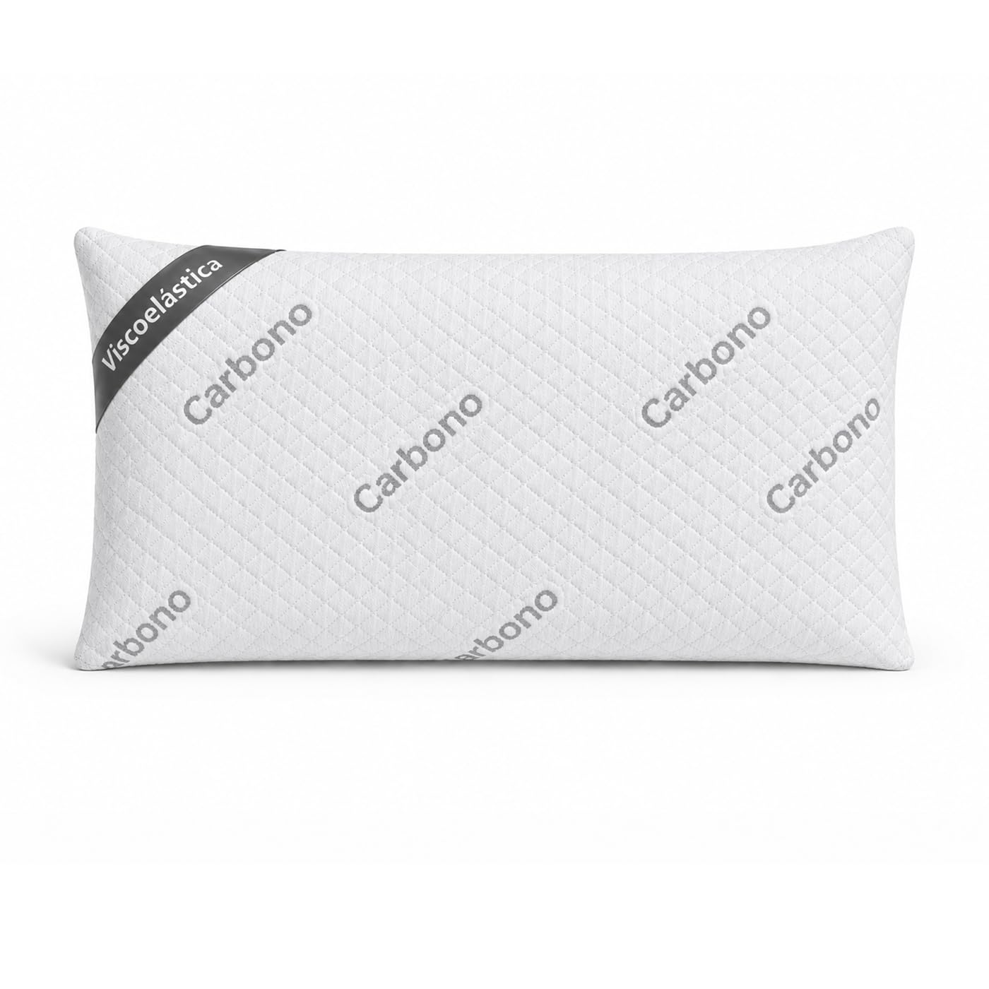 ACCRUX-Almohada Viscoelástica de Carbono núcleo 100% Viscoelástico (150cm) | Almohada de Carbono con Funda Stretch Extraíble. Antialérgica, Transpirable, Suave, Ergonómica y Máximo Confort