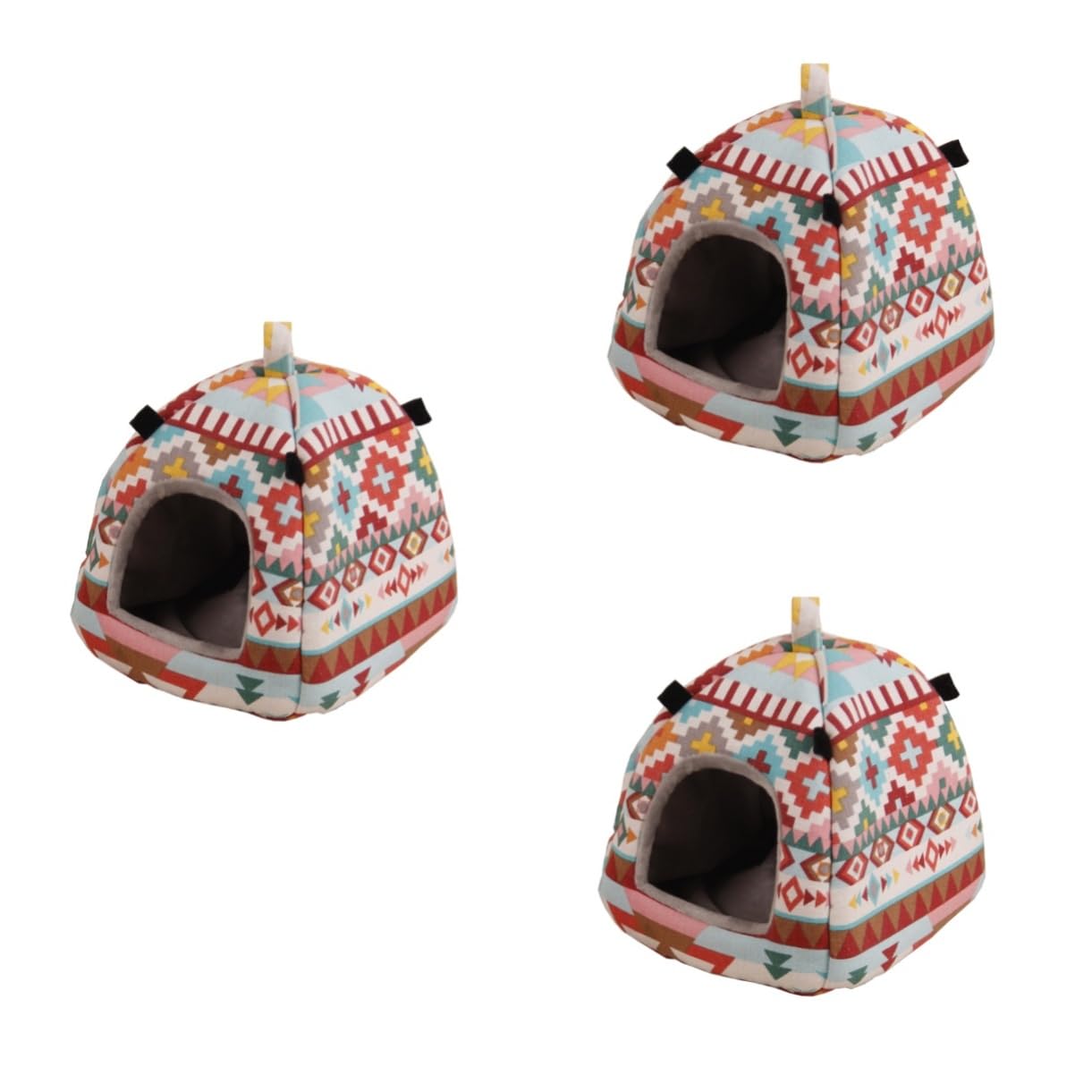 DOITOOL 3stücke Hamsterbett Aus Winter-warmes Aufhängbares Nest Für Kleintiere Für Hamster Meerschweinchen Igel Und Andere Nager Großes Farbenfrohes Design Für Käfige Und Reisen