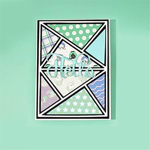 Miniatura 5 de Troqueles para álbumes de recortes, troqueles de corte de metal con marco rectangular para hacer tarjetas, plantilla de perforación de manualidades