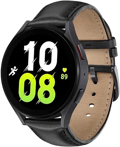 Miniatura 1 de NEAWO Band Compatipable With Samsung Galaxy Watch 4 Classic 42mm 46mmGalaxy Watch 4 40mm 44mm, Genuine Leather Replacement Band for Galaxy Watch