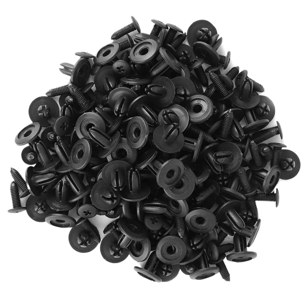 Udmeoovvs Onecolor 100Pcs Car Plastic Rivets 6Mm Hole Dia Fender Bumper Push Pin Clip Ap Bumper Retainer Compatible With Automotive Panels