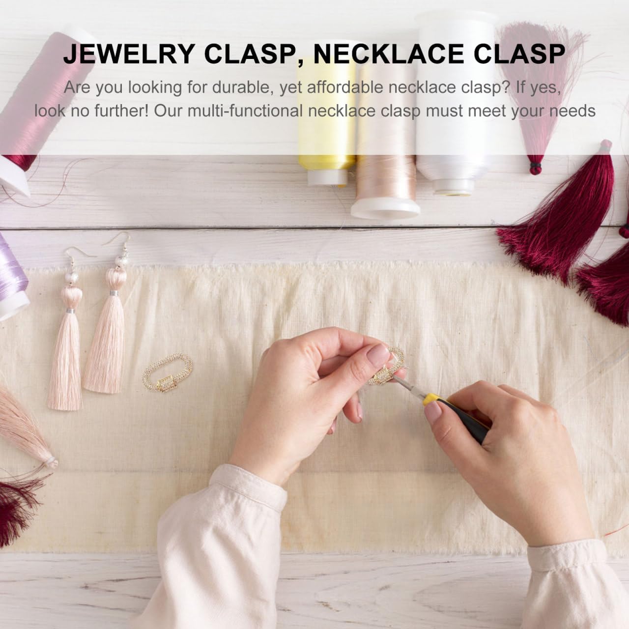 Jewelry Necklace Connecting Clasp Durable Oval Metal Lightweight Compact Necklace Connector for DIY Jewelry Making and Repair - Image 9