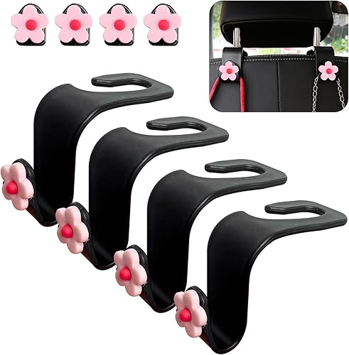 Augeny 8 ganchos para reposacabezas de asiento de automóvil, organizador de almacenamiento para colgar ganchos de asiento de automóvil, ganchos