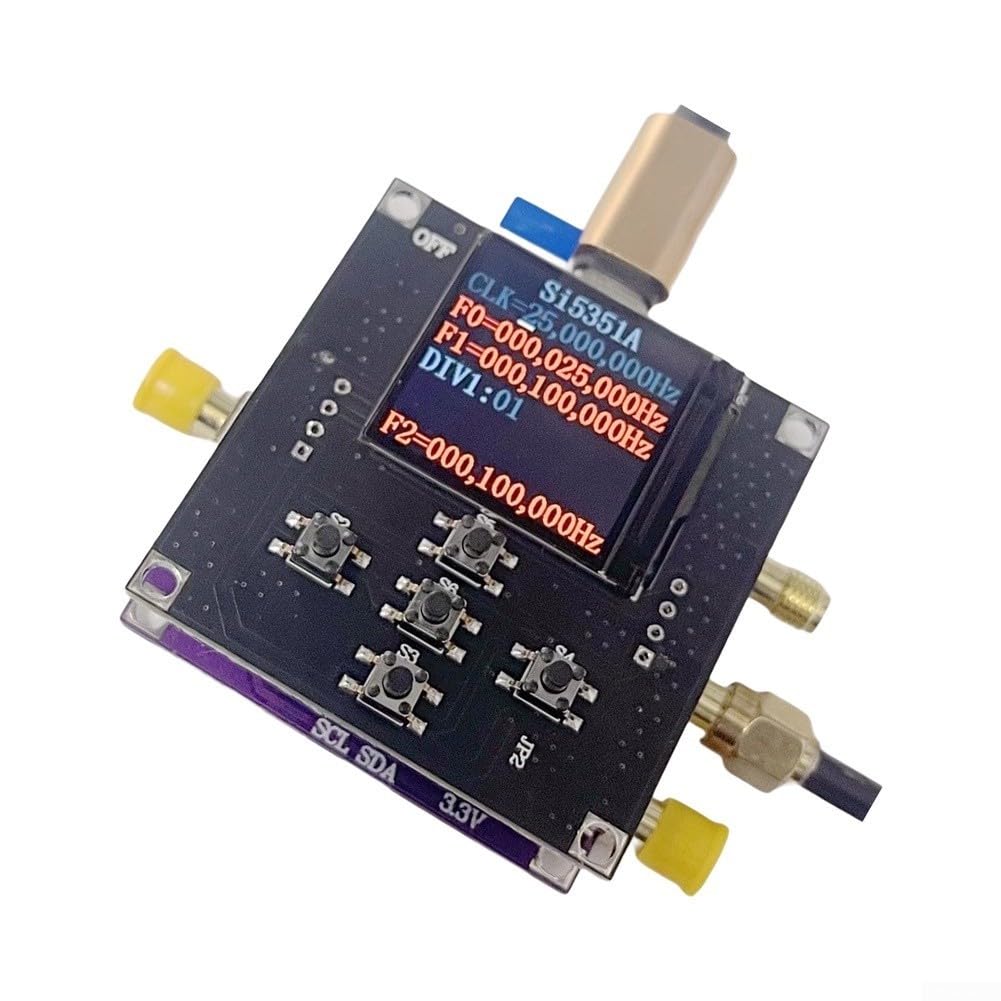Generador de señal ajustable del módulo del reloj SI5351A 2.5kHz-200MHz