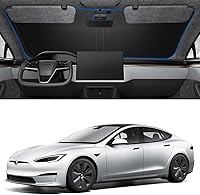 Vista 13 de Spigen Parasol para parabrisas delantero para todos los modelos Tesla Y y 3 Protección de doble capa Accesorios de coche para el modelo Y Juniper