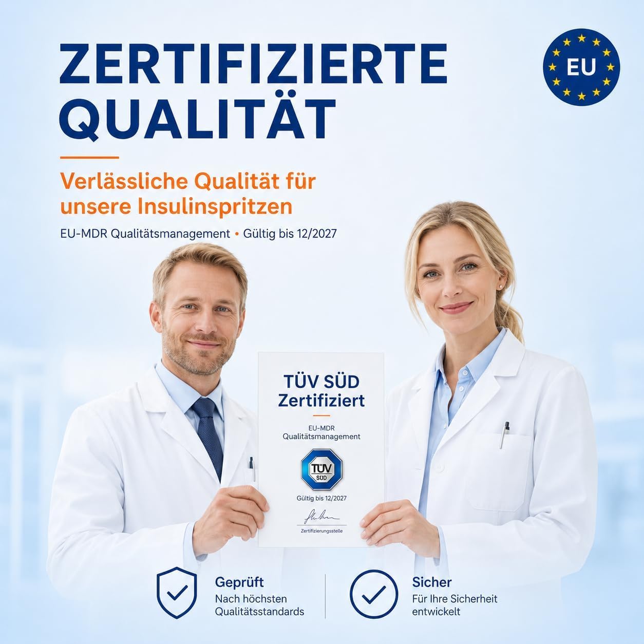 0.5 ml/cc Plastiktube 30G (0,3 x 8 mm), Mehrzweck-Messwerkzeuge, Laborzubehör, Einzeln verpackt (30G x 5/16") Jocker
