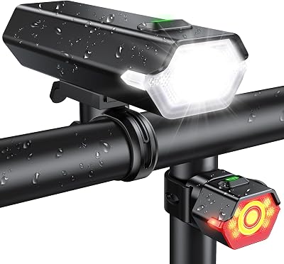 2026 New 1000 Lumen Super Bright Bike Lights with Side Light, 4+6 Modes Rechargeable Bicycle Lights Front & Rear, IP65 Waterproof Bike Headlight for Day/Night Riding Safety, Scooter Accessories