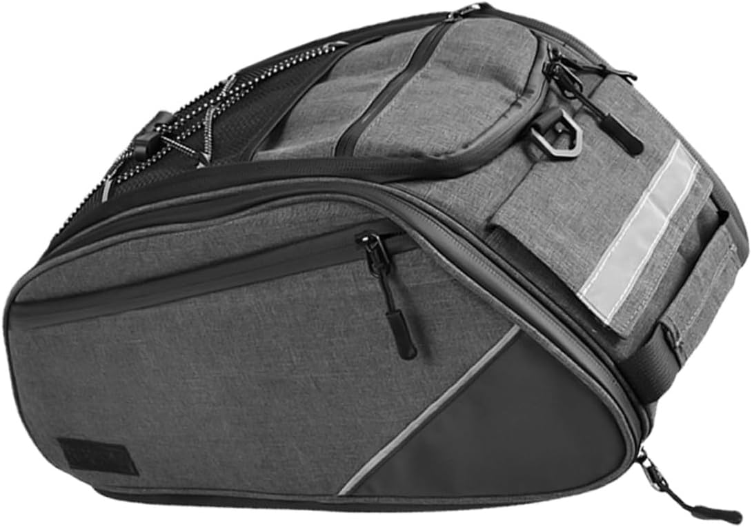 HANABASS Bike Rear Bag Waterproof Large Capacity Cycling Storage Bag Reflective Strips for Mountain and Road Bicycles Sturdy Nylon for Long-Distance Travel