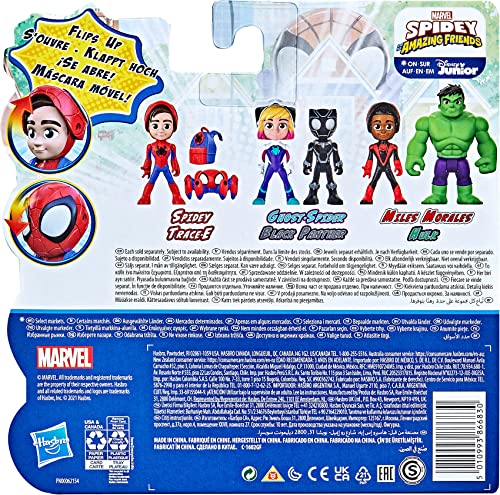 Spidey And His Amazing Friends Marvel Hero Reveal 2-Pack, 4-Inch Scale-Action Figures,-Mask Flip Feature, Spidey And Trace-E, 3 And Up #TOP7